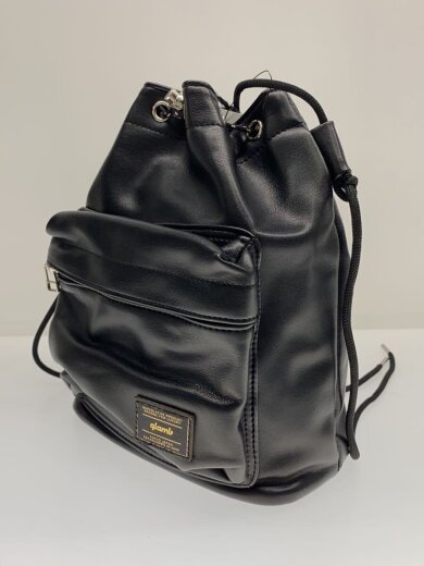 商品画像：Leather Drawstring Bag/--/BLK/gb0323/ac03// 2