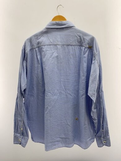 商品画像：薄オックスの水平線オーシャンシャツ/--/コットン/BLU/ボーダー/4053073 2