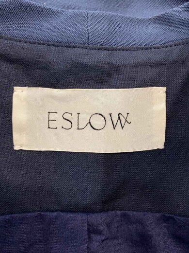 商品画像：ノーカラーベスト/リネン混/ジレベスト/2/ポリエステル/ネイビー/A2021FB 203 3