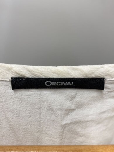 商品画像：長袖ブラウス/コットンギャザーチュニック/コットン/WHT/OR-G0062 3