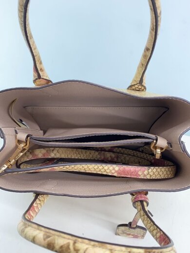 商品画像：スネークパイソン/エンボスレザー/エヴァスモールサッチェル2way/BEG×PNK/総柄/WKRU5871 6