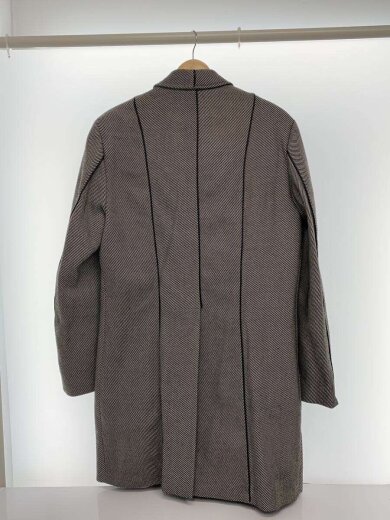 商品画像：チェスターコート/50/ウール/WHT/ストライプ/パイピング 2