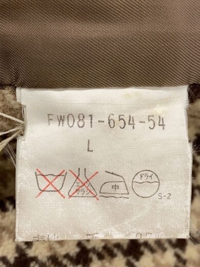 商品画像：I/トレンチコート/L/ウール/BEG/チェック/FW081-654-54 4