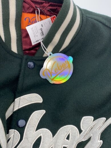 商品画像：MELTON STADIUM JACKET/メルトン/袖レザー/タグ付き/スタジャン/L/ウール/GRN 7