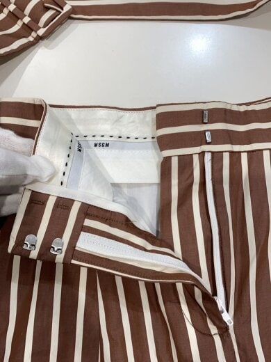 商品画像：I/ベルテッドロングスカート/40/コットン/BRW/ストライプ 3