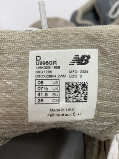 商品画像：U998/グレー/26cm/GRY 5