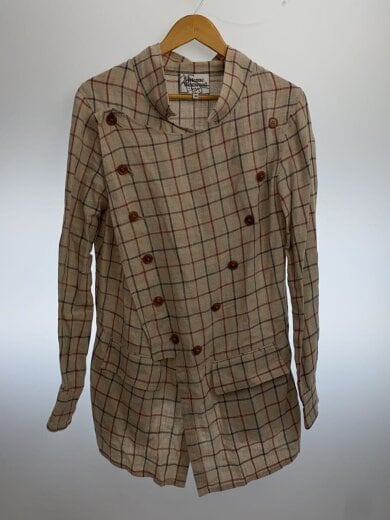 商品画像：セットアップ/44/リネン/BEG/チェック/VW-M1-89892 5