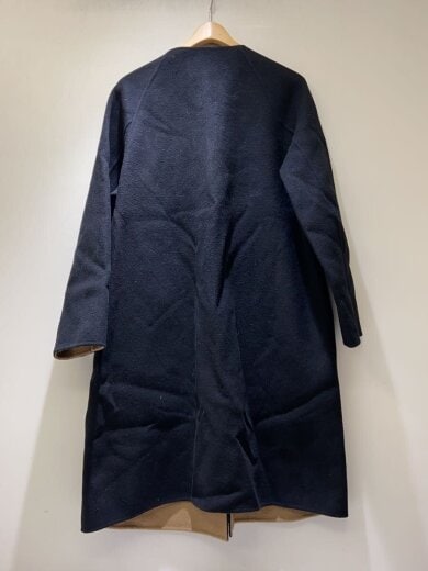 商品画像：オープンフロントノーカラーコート/S/ウール/BLK/01-0409600-057-902 2