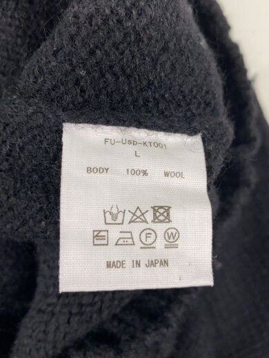 商品画像：ニット・セーター(厚手)/L/ウール/BLK/FU-USP-KT001 4