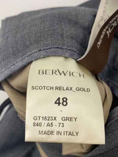 画像：BERWICHスラックスパンツ/48/ウール/GRY/GT1523X/SCOTCH RELAX4