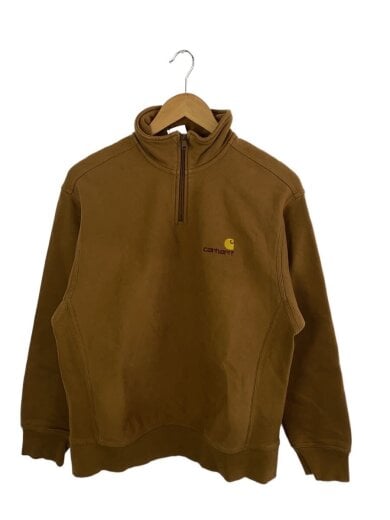 商品画像：HALF ZIP AMERICAN SCRIPT SWEAT/S/コットン/BRW 1