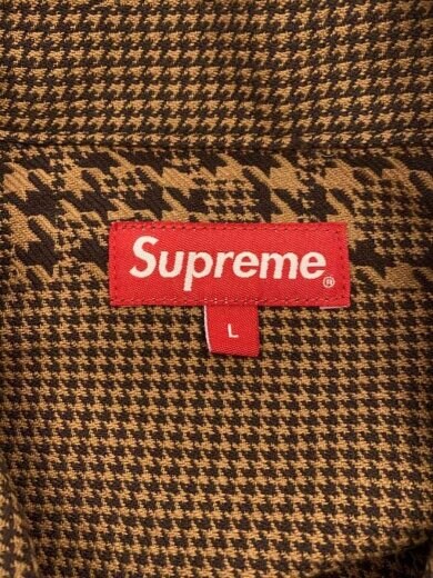 商品画像：20AW/Houndstooth Logo Snap Front Jacket/L/コットン/BRW/総柄// 3