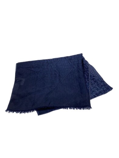 商品画像：ストール/シルク/NVY/総柄/レディース 1