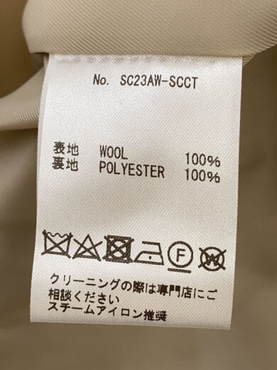 商品画像：コート/2/ウール/BEG/23FW6001/SHAWL GOWN COAT 4