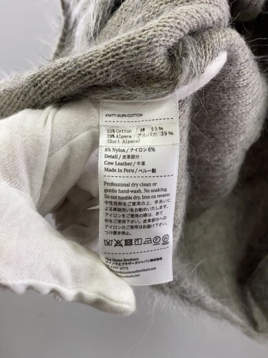 商品画像：アルパカ混/ニットベスト(厚手)/S/コットン/GRY/KNIT7 4