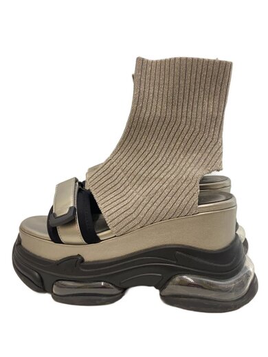 商品画像：エアプラットフォームソックスサンダル/24.5cm/GRY 1