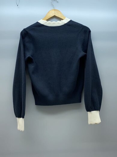 商品画像：スカラップカラーブロックカーディガン/XS/ポリエステル/NVY/kb007// 2