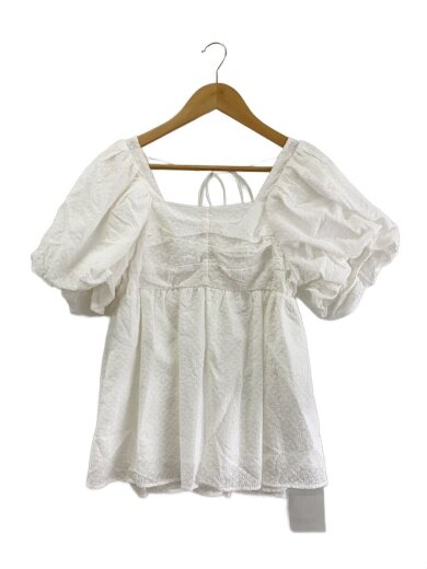 商品画像：コットンエンブロイダリーブラウス/FREE/コットン/WHT/CWFB252044 1