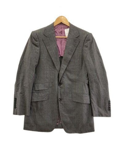 商品画像：×FOXBROTHERS/テーラードジャケット/M/ウール/GRY/ストライプ/1123-111-3296 1