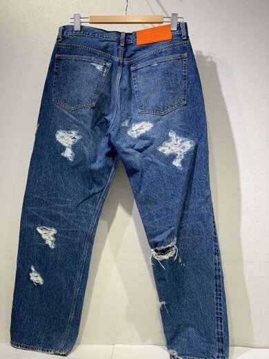 商品画像：CRASHED HARD WASH STRAIGHT DENIM/L/コットン/IDG/HA-022306527 2