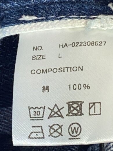 商品画像：CRASHED HARD WASH STRAIGHT DENIM/L/コットン/IDG/HA-022306527 5
