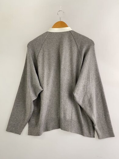 商品画像：長袖ブラウス/38/ナイロン/GRY/531-3210028/ノーカラーブラウスドッキングニット// 2