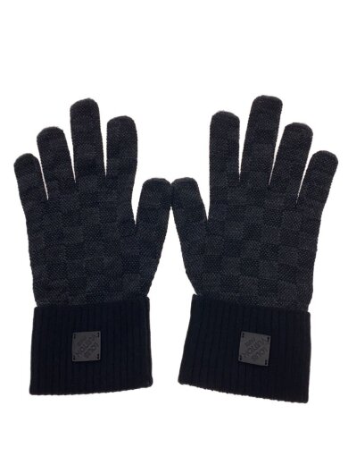 商品画像：手袋/ウール/BLK/チェック/メンズ/M77992// 1