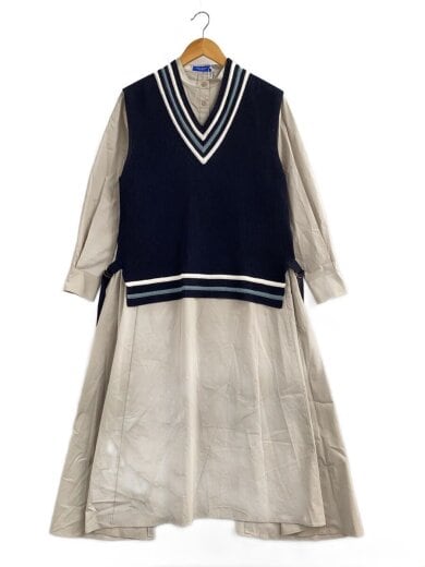 商品画像：長袖ワンピース/36/コットン/GRY/55J73-611-07// 1