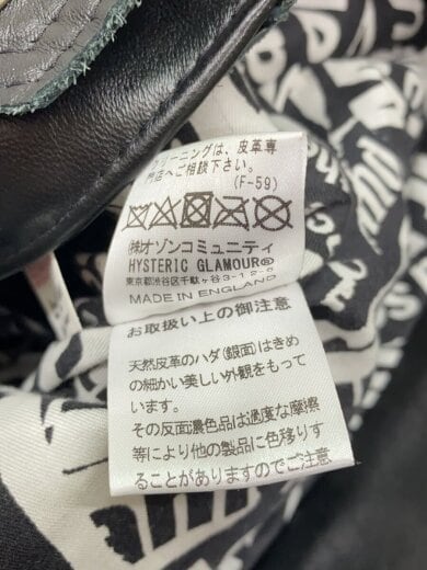 商品画像：×HYSTERIC GLAMOUR/シングルライダースジャケット/S/馬革/BLK/02191LB02 5
