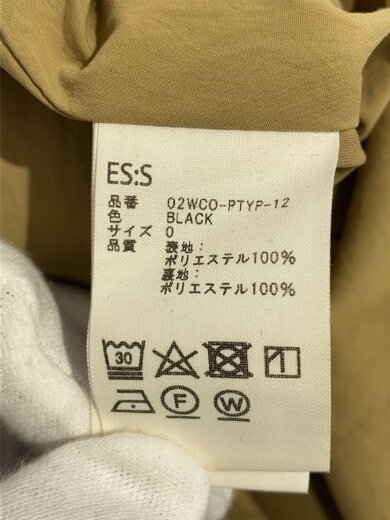商品画像：ES:S/トレンチコート/0/ポリエステル/BLK/02WCO-PTYP-12 4