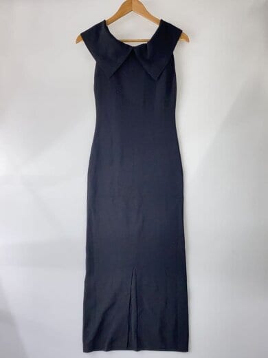 商品画像：ムーンネックニットワンピース/M/レーヨン/BLK/1525331229// 2