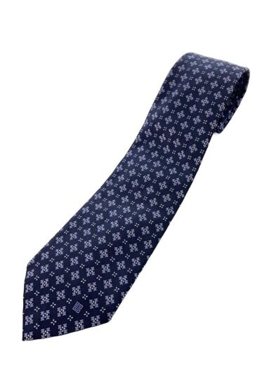 商品画像：ネクタイ/シルク/NVY/総柄/メンズ 1