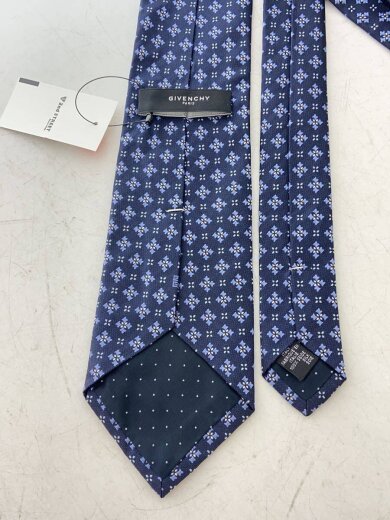 商品画像：ネクタイ/シルク/NVY/総柄/メンズ 2