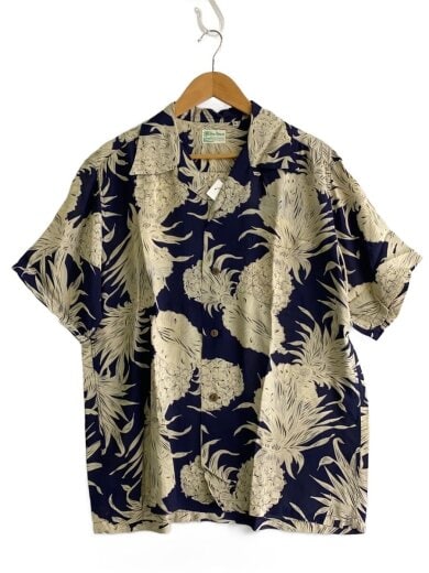 商品画像：アロハシャツ/XL/レーヨン/NVY/総柄/SS35550// 1