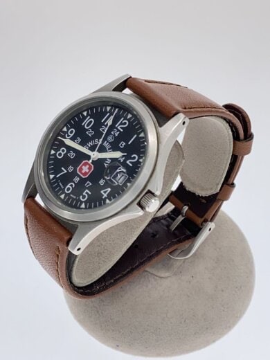 商品画像：クォーツ腕時計/アナログ/レザー/BLK/BRW 2