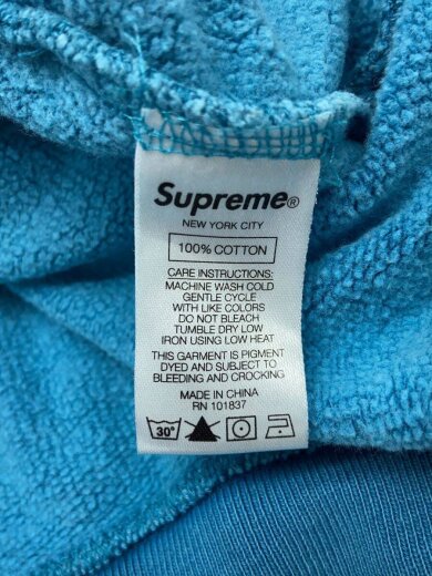 商品画像：OVER DYED HOODED SWEATSHIRT/パーカー/M/コットン/BLU/シミ有 4