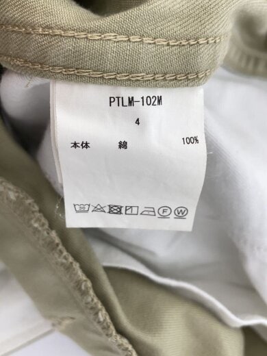 商品画像：22FW/スビンコットンウエポンチノパンツ/4/コットン/BEG/PTLM-102M 5