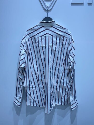 商品画像：J/20SS/RANDOM TACKED SHIRT/38/コットン/WHT/ストライプ/1201-SH06-042 2