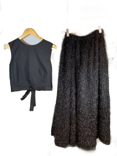 商品画像：UND FLUFFY SET DRESS/M/ポリエステル/BLK/0224205730790 2