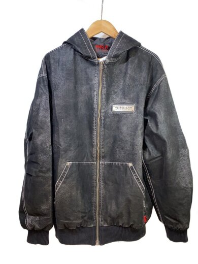 商品画像：24SS/フロントメタルロゴコーティングパーカー/2/レーヨン/BLK/2401100203 1