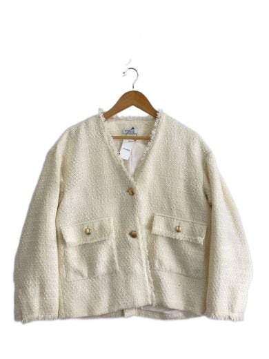 商品画像：ジャケット/M/ポリエステル/IVO/9252040099IVR/tweed jacket 1