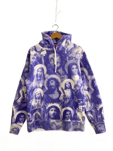 商品画像：18AW/Jesus and Mary Hooded Sweatshirt/M/コットン/BLU/総柄 1