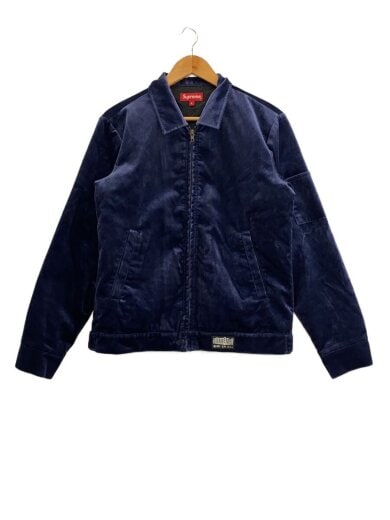 商品画像：S/15AW/Velveteen Work Jacket/S/ナイロン/NVY/汚れ有// 1