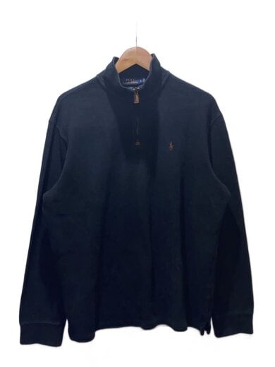 商品画像：スウェット/L/コットン/BLK/ハーフジップ 1
