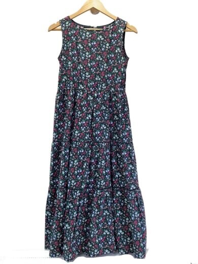商品画像：ノースリーブワンピース/38/コットン/BLK/花柄/55J23-388-09 1