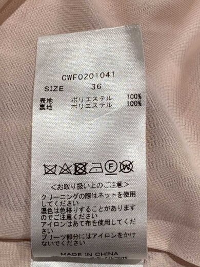 商品画像：プリーツノースリーブワンピース/38/ポリエステル/PNK/CWF0201041// 4