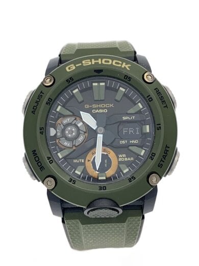 商品画像：電池切れ/クォーツ腕時計・G-SHOCK/デジアナ/レザー/GRN/GRN// 1