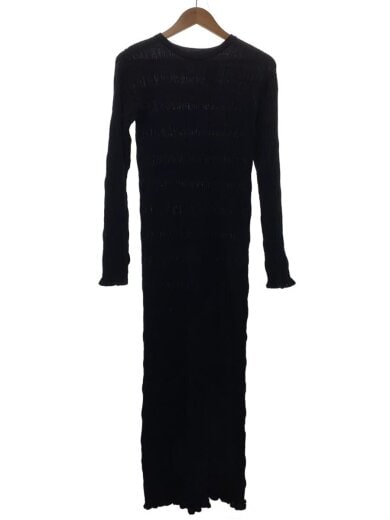 商品画像：長袖ワンピース/36/コットン/BLK/無地/23-040-500-4050-3-0 1