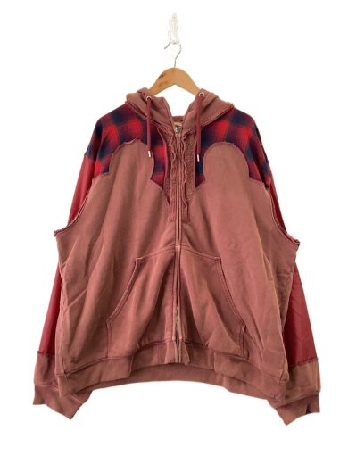 商品画像：I×PENDLETON/23AW/Checked Cotton Yoke Hoodie/S/RED/S67HG0022// 1