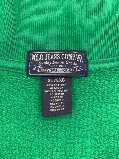 商品画像：POLO JEANS CO./ジップパーカー/XL/コットン/GRN 3